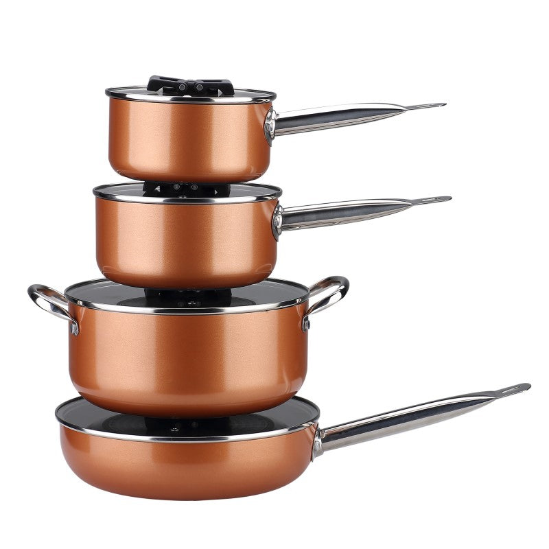8 - PIECE ALUMINUM NON-STICK COOKWARE SET