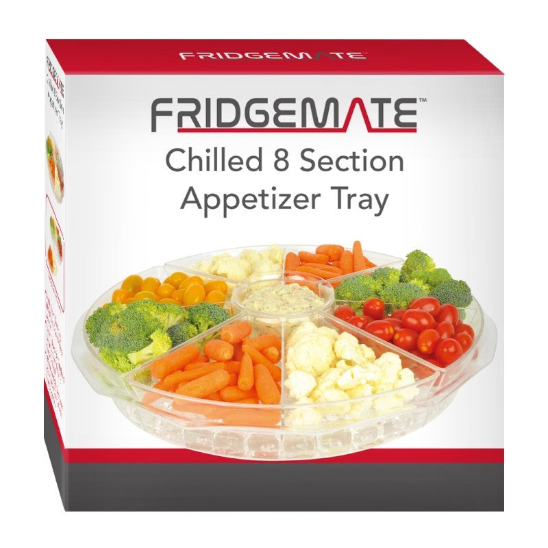 CHILLED 8 SECTION APPETIZER TRAY WITH ICE CHAMBER
