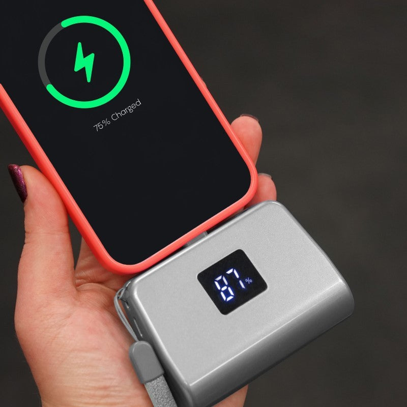 TOTALBOOST MINI 5,000MAH POWER BANK W/ INTERCHANGEABLE ADAPTERS