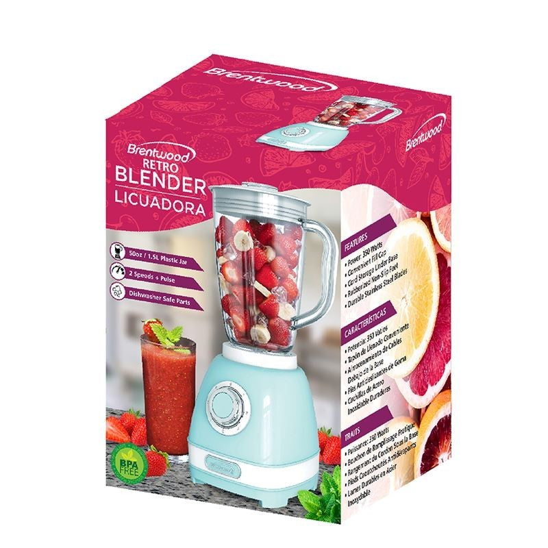 2 - SPEED RETRO BLENDER WITH 50 OUNCE PLASTIC JAR