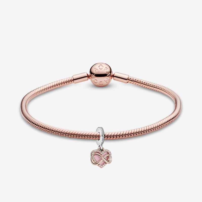 SPARKLING INFINITY HEART BRACELET - (SIZE 7.5)