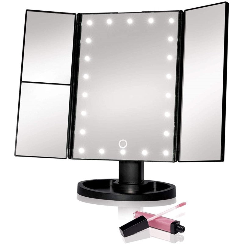 TRI FOLD LED MAKEUP MIRROR