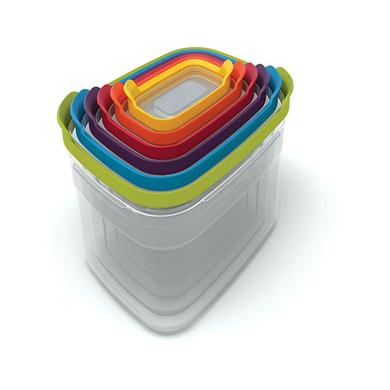 NEST STORAGE PLASTIC FOOD CONTAINERS SET SET OF SIX WITH COVERS