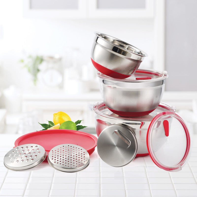 10 - PIECE STAINLESS STEEL MIXING BOWL SET
