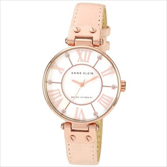 34MM LADIES LEATHER STRAP WATCH