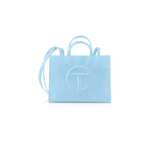 MEDIUM POOL BLUE SHOPPING BAG