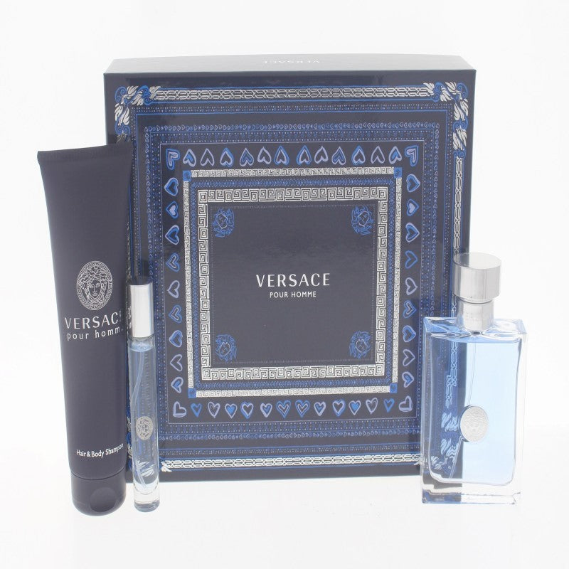 VERSACE POUR HOMME (M) 3PC GIFT SET