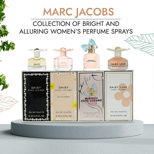 MARC JACOBS (W) 4PC MINI SET: DAISY/DAISY EAU SO FRESH/DAISY LOVE/PERFECT