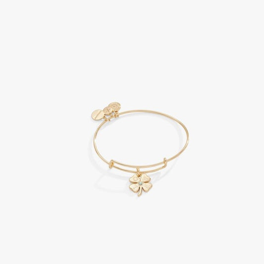 LOVE CLOVER CHARM BANGLE BRACELET