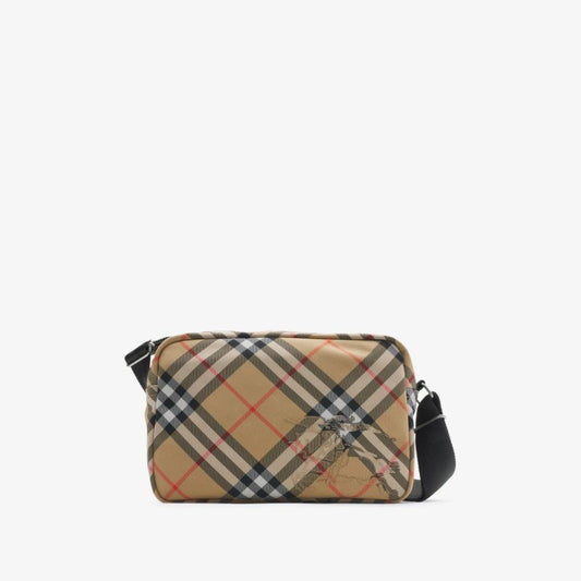 PADDY TAUPE BROWN CHECK CROSSBODY BAG