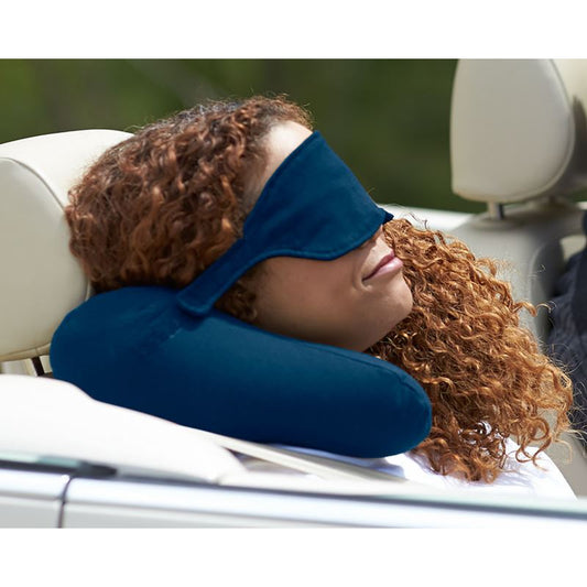 NAP X TRAVEL NECK PILLOW WITH BUILT-IN EYE MASK
