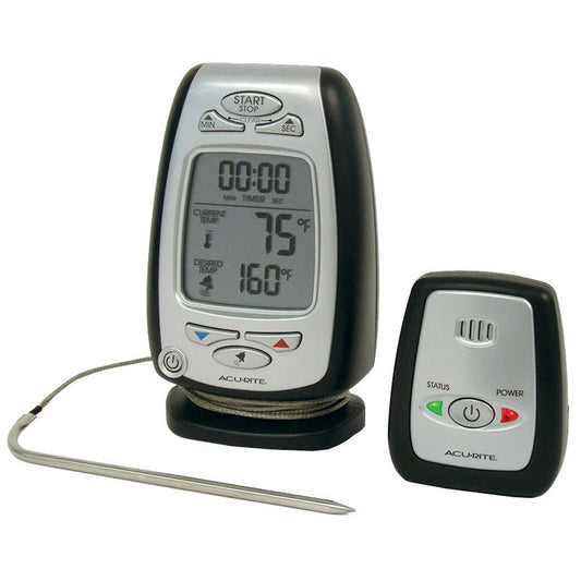 WIRELESS REMOTE DIGITAL COOKING THERMOMETER & TIMER FOR OVEN GRILL FRYER